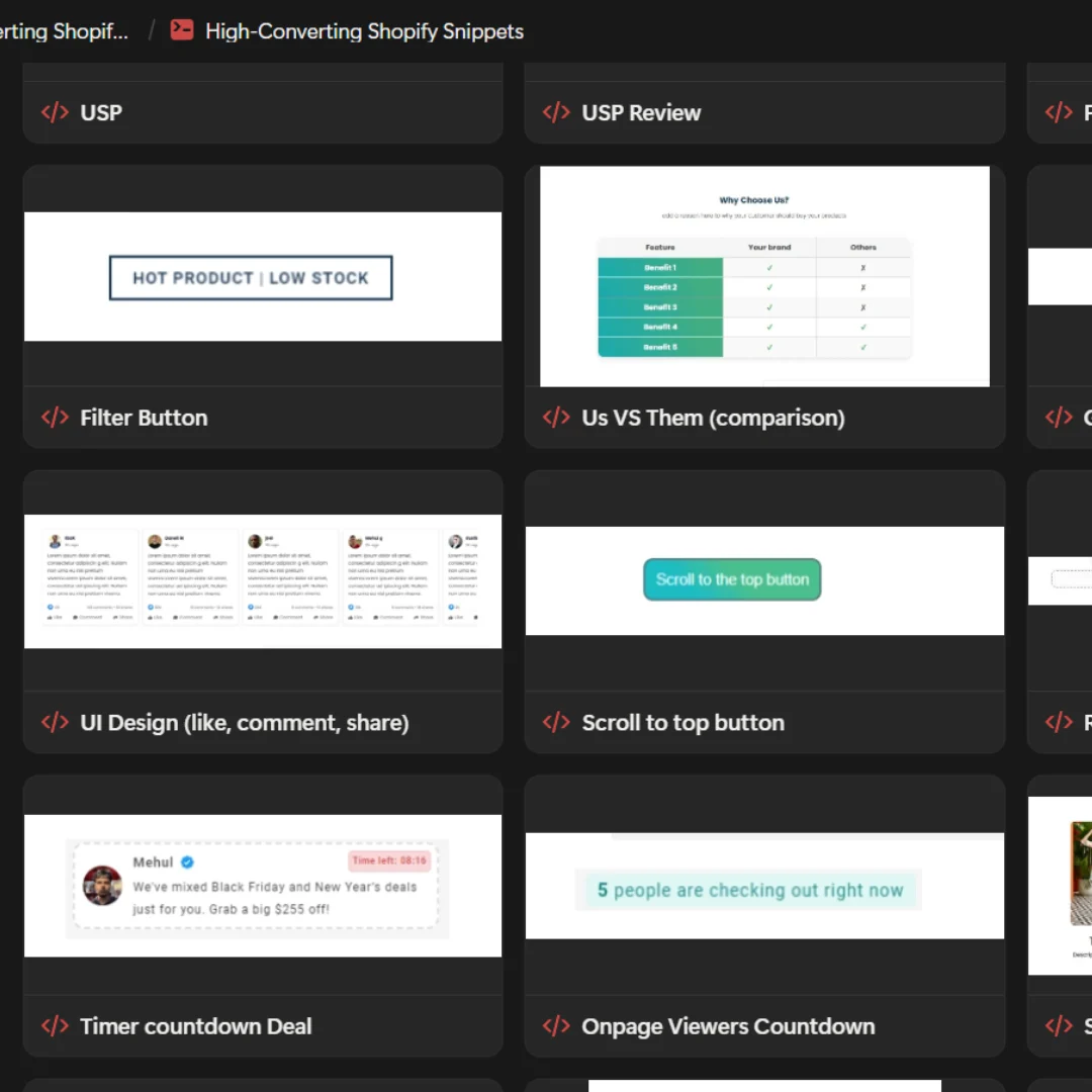 500+ Shopify Liquid Codes preview 5