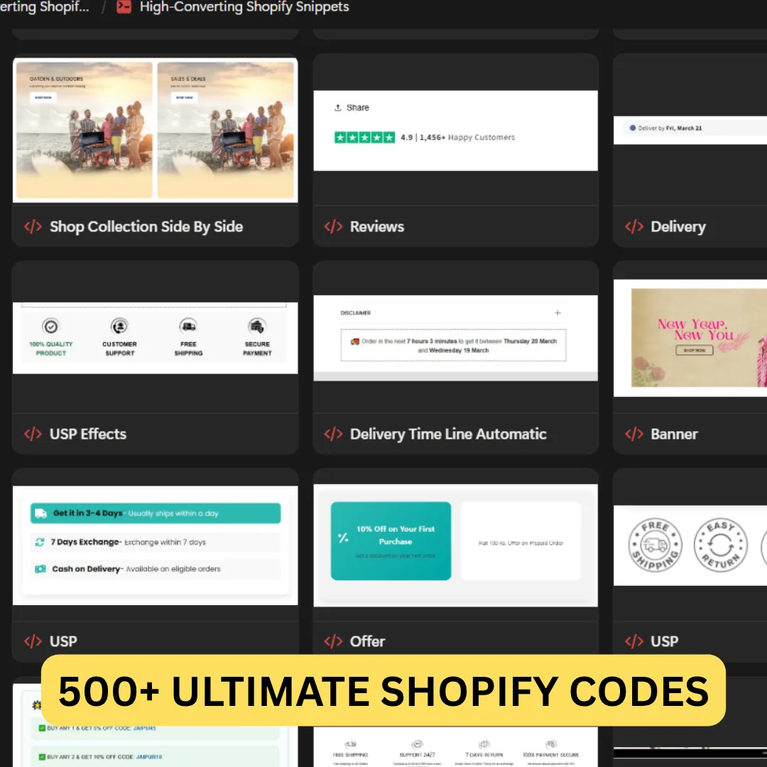 500+ Shopify Liquid Codes preview 3